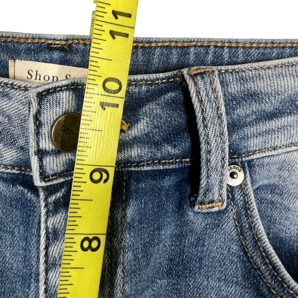 Shop Stevie Chicago Distressed Mid Rise Light Wash Jeans 11 - Picture 5 of 9